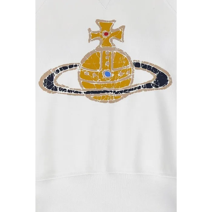 Vivienne Westwood  |Crew Neck Long Sleeves Cotton Logo Hoodies & Sweatshirts