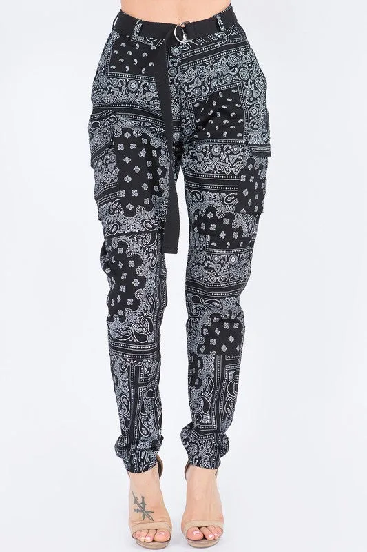 Women's Bandana Print Jogger Pants