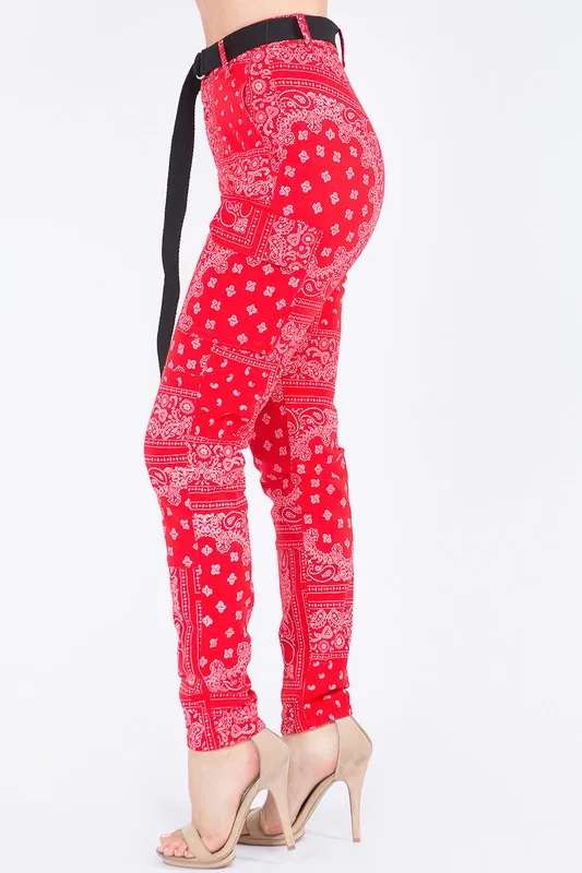 Women's Bandana Print Jogger Pants