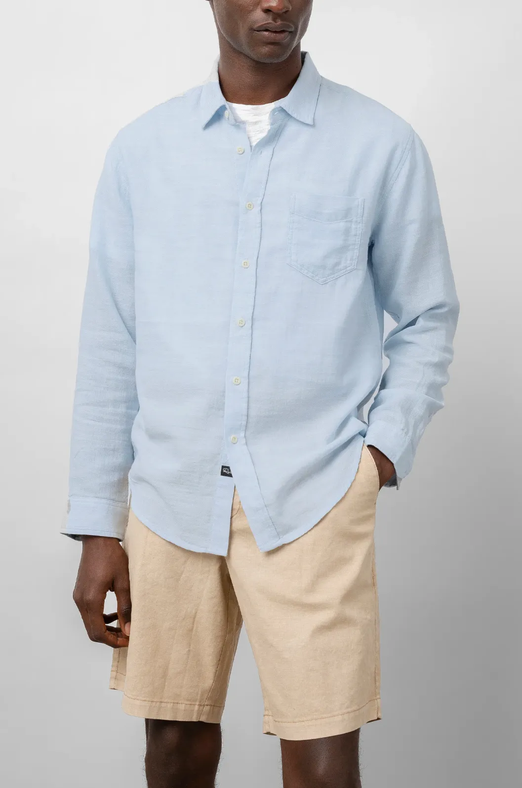 WYATT COTTON SLUB LONG SLEEVE SHIRT