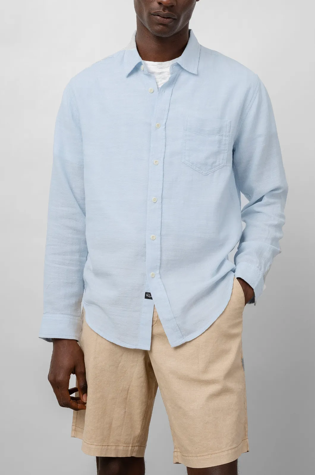 WYATT COTTON SLUB LONG SLEEVE SHIRT