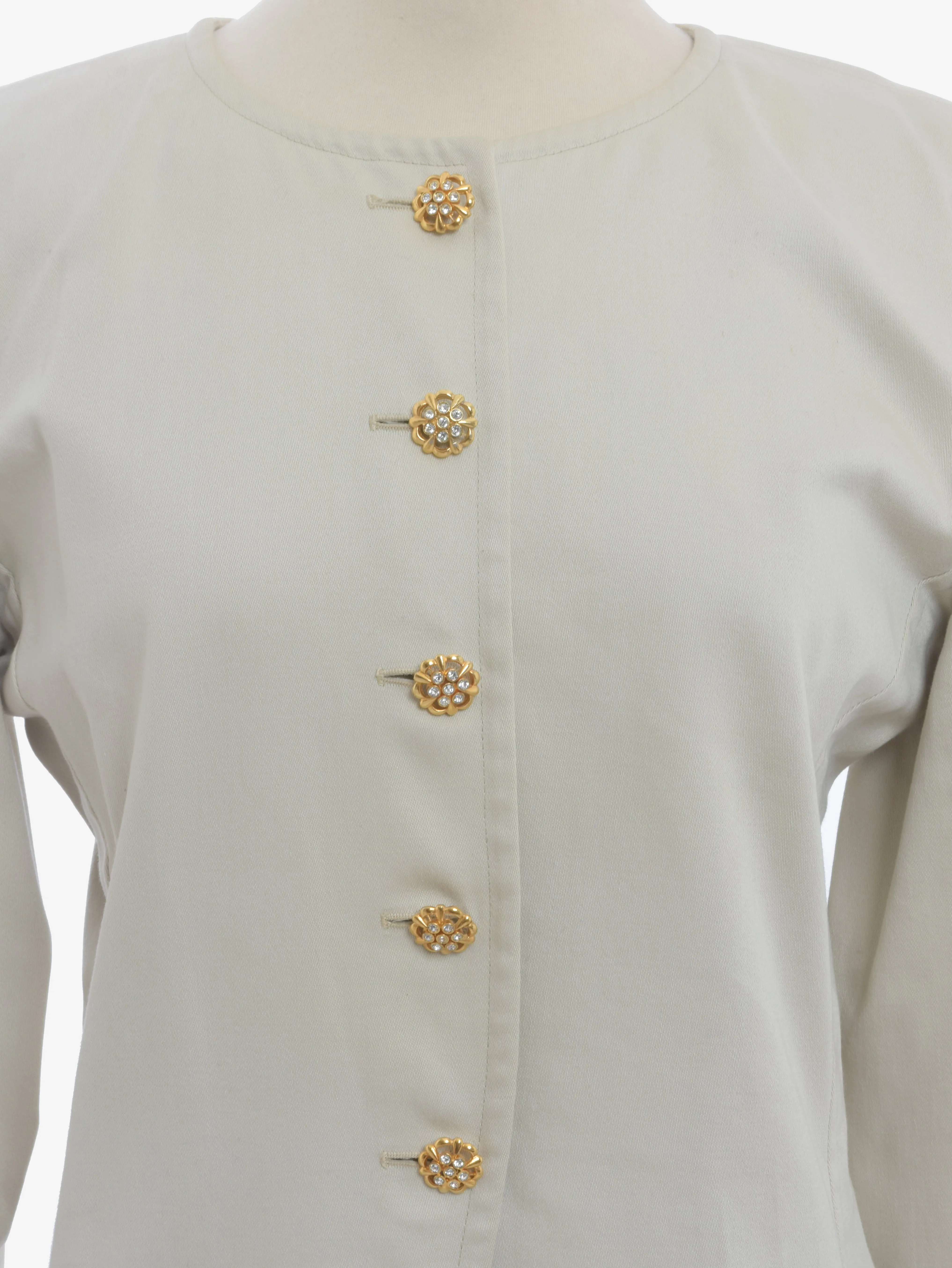 Yves Saint Laurent Blazer With Jeweled Buttons - 80s