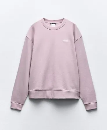 ZARA  |Long Sleeves Plain Cotton Hoodies & Sweatshirts