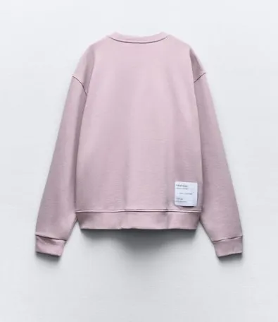 ZARA  |Long Sleeves Plain Cotton Hoodies & Sweatshirts