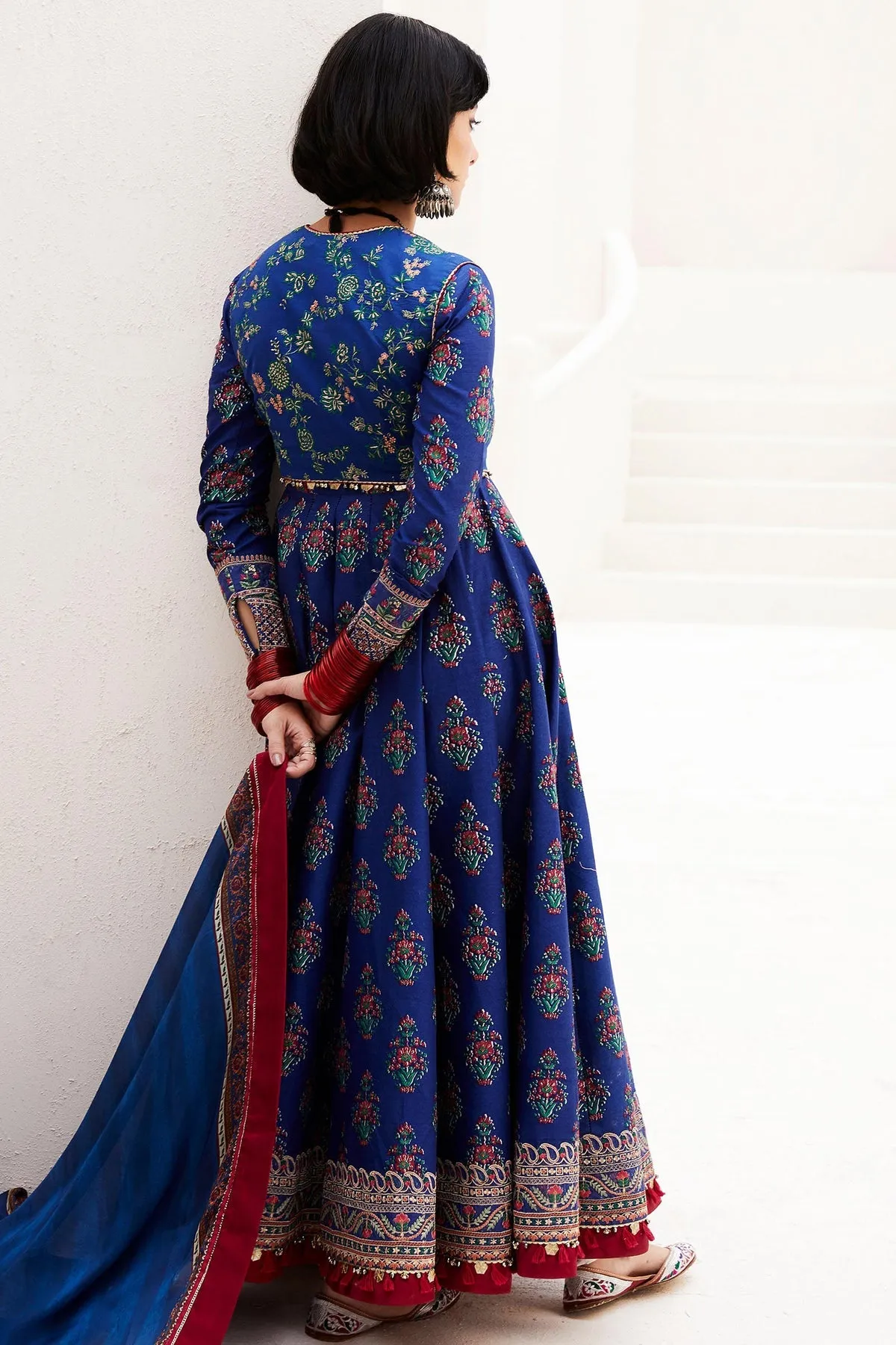 Zara Shahjahan Embroidered Luxury Lawn Unstitched 3Pc Suit D-11A ANARKALI