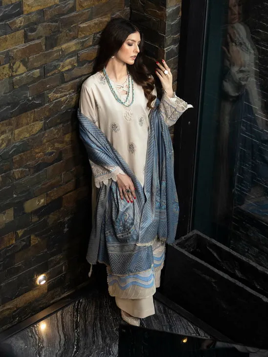 ZIMAL by Humdum Unstitched Embroidered Wool 3Pc Suit ZM-02