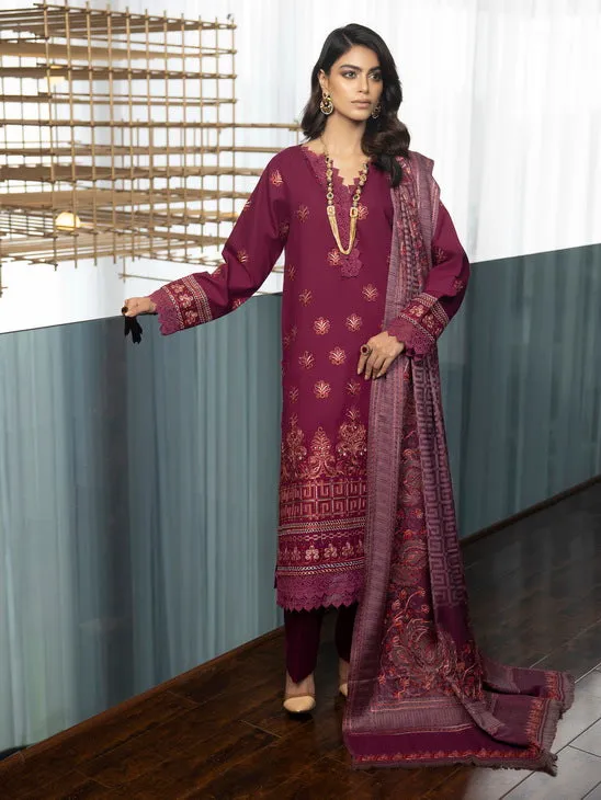 ZIMAL by Humdum Unstitched Embroidered Wool 3Pc Suit ZM-05